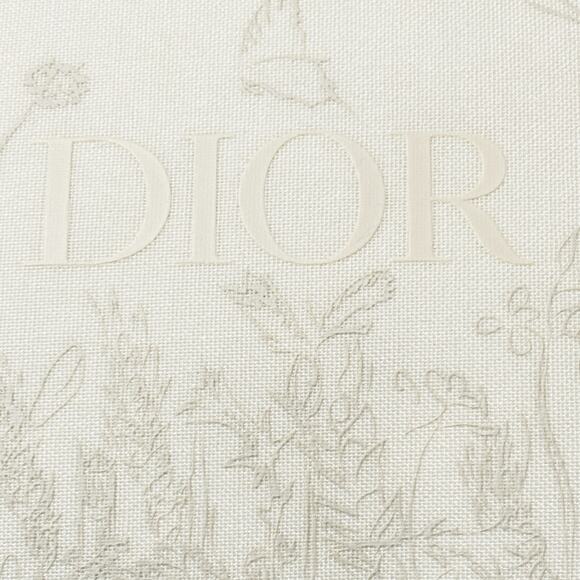 Dior Trousse Pouch Floral Zipper NWT Ivory Cosmetic Make Up Bag - Picture 2 of 8